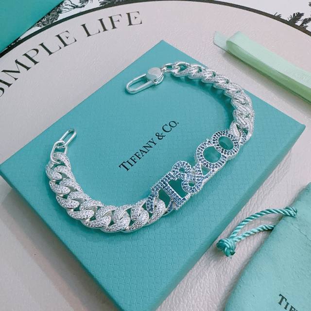 Tiffany diamond bracelet Tiffny&Co. counter exquisite silver version bracelet c