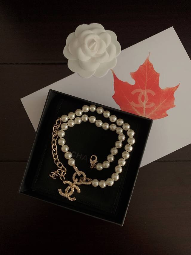 Ch*Nel New pearl Cc necklace consistent Zp brass material DDD