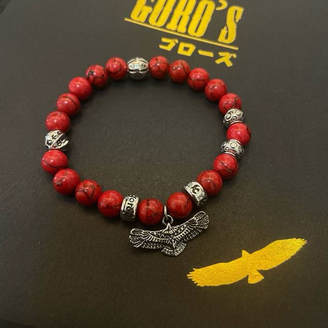 New product on sale Goro'S Takahashi Goro red turquoise eagle bracelet, top ver