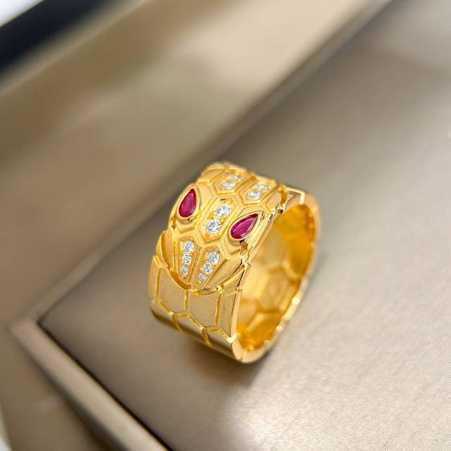A5308 Bv wide version ruby snake head ring, the highest craftsmanship jewelry le