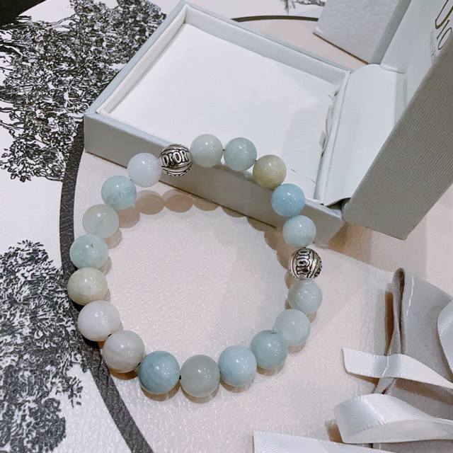Genuine new Seiko version Dior bracelet multi-element agate Thai silver style b