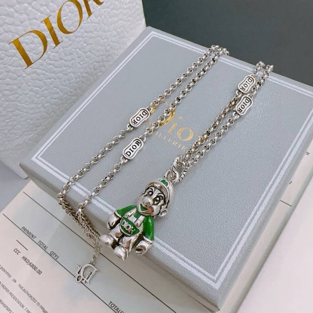 Dior new Dior necklace original goods counter new model open mold retro fashion