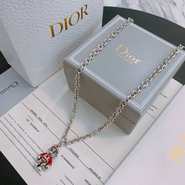 Dior new Dior necklace original goods counter new model open mold retro fashion