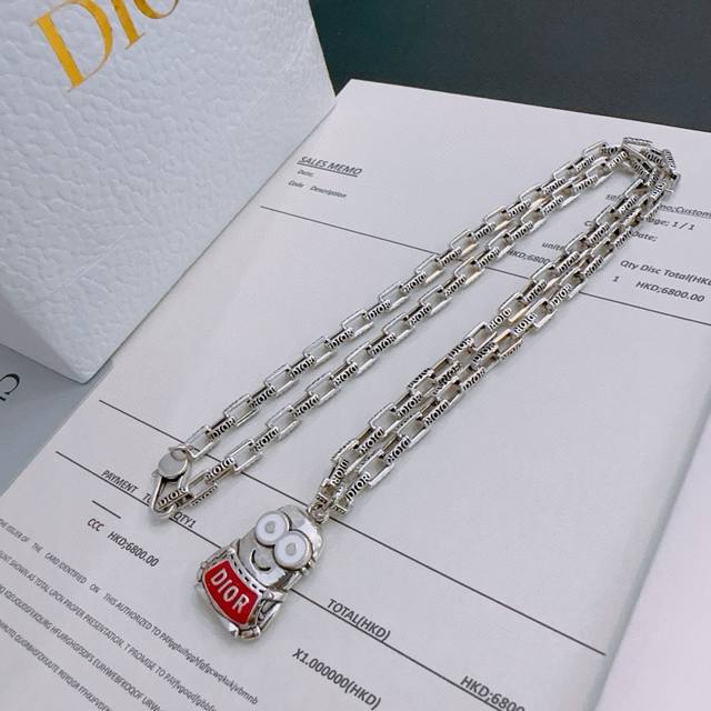 Dior new Dior necklace original goods counter new model open mold retro fashion
