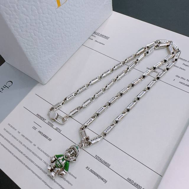 Dior new Dior necklace original goods counter new model open mold retro fashion