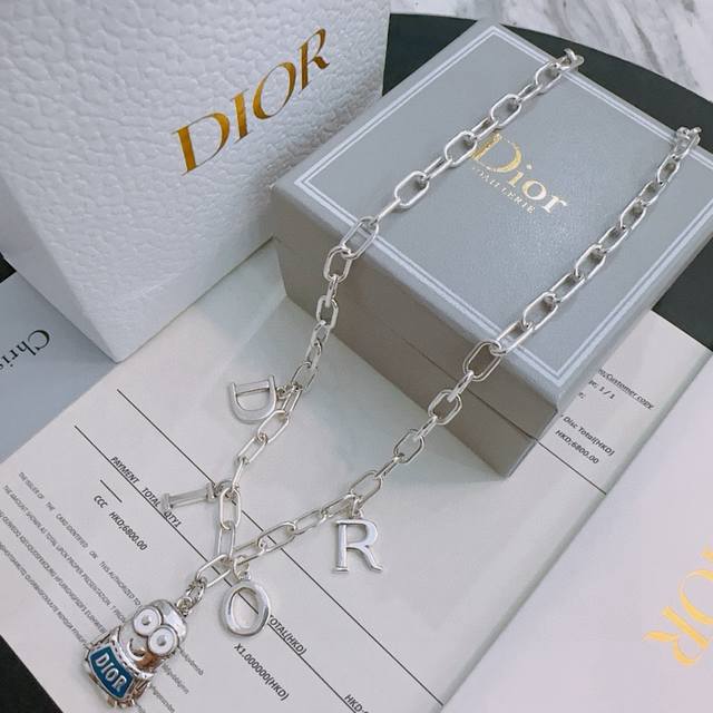 Dior new Dior necklace original goods counter new model open mold retro fashion