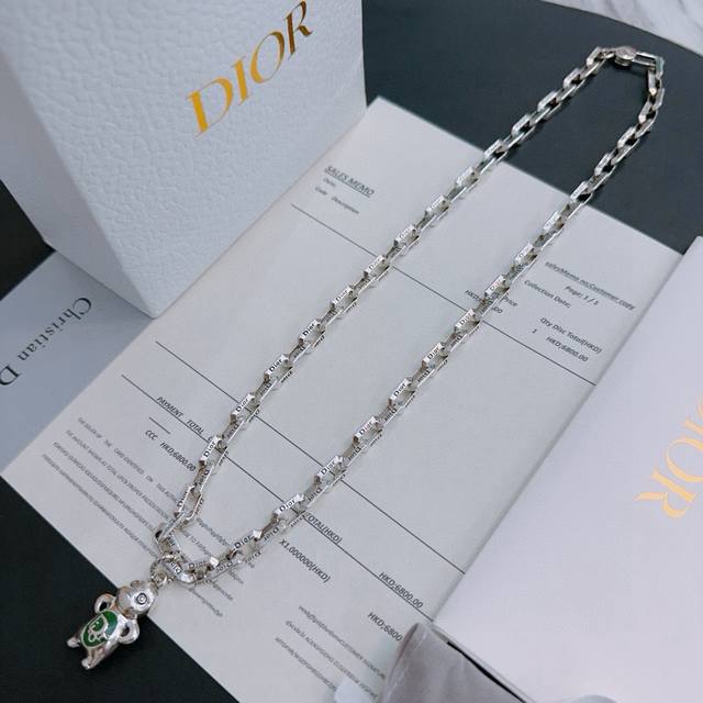 Dior new Dior necklace original goods counter new model open mold retro fashion
