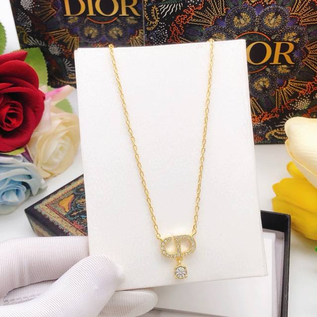 No.Dxl0258 Dio*Latest Cd Necklace Diamond Consistent Zp Brass Material DDD