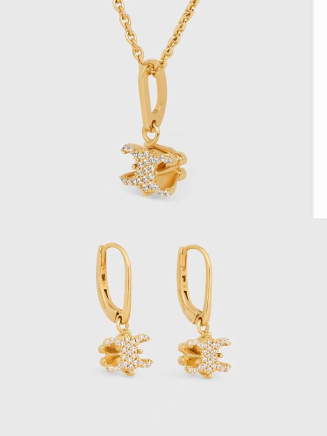 Celine necklace earrings new set batch Reclous new product simple and fashionabl