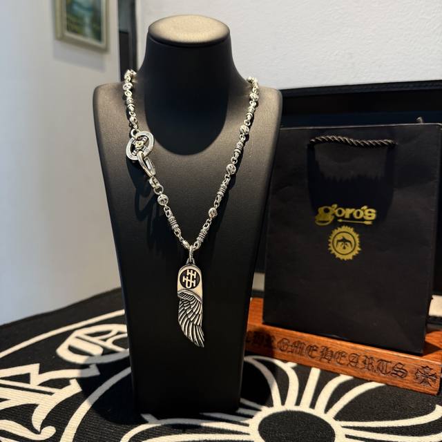 New arrival Goro'S Takahashi Goro Eagle Feather Pendant, Takahashi classic neck