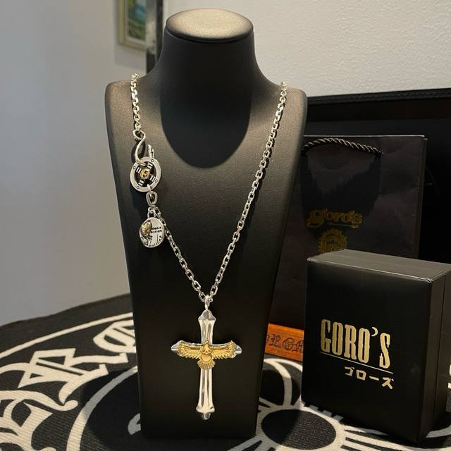 New product on the shelves Goro'S Takahashi Goro Eagle Cross Pendant, Takahashi