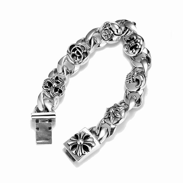 Chrome Hearts Cross Flower Bracelet The highest version on the market, genuine