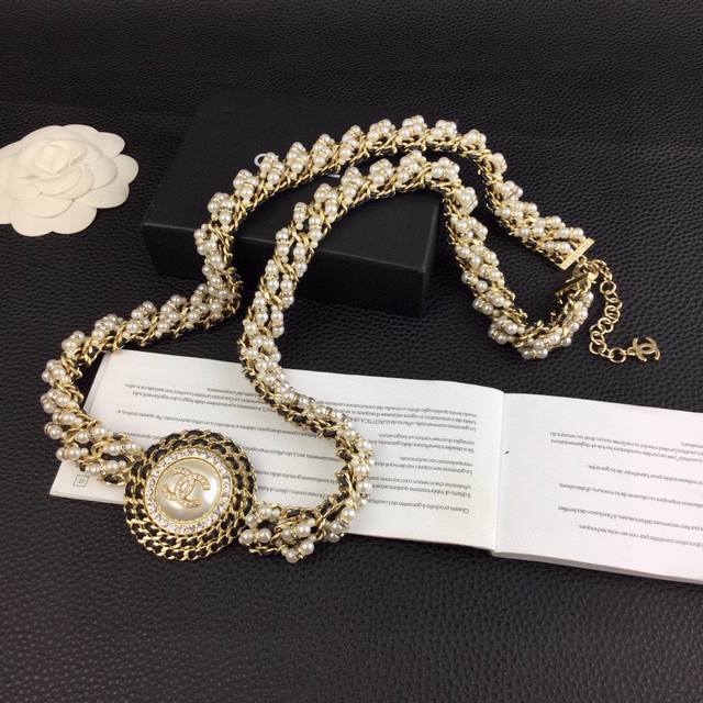 Chanel new rhinestone pearl multi-layer waist chain original version consistent