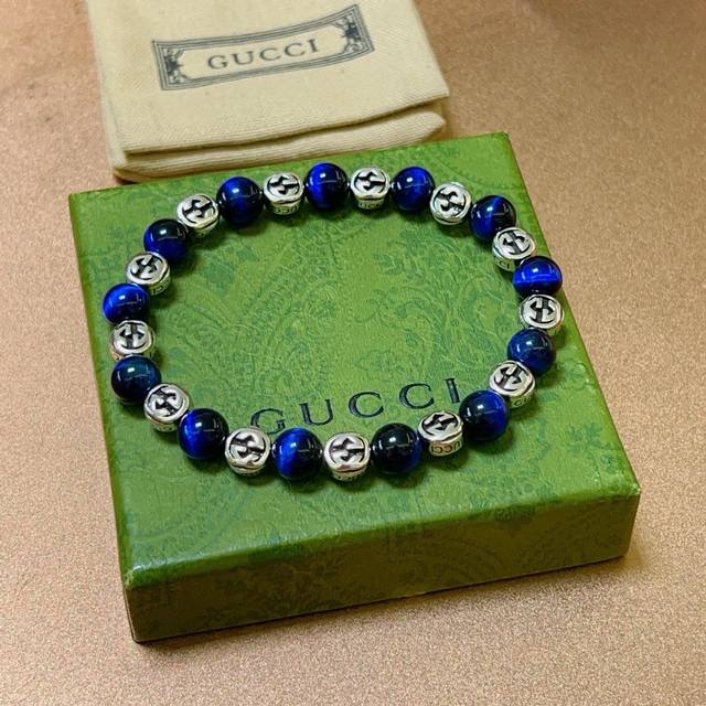 New product release Gucci bracelets for men and women, the latest blue tiger ey