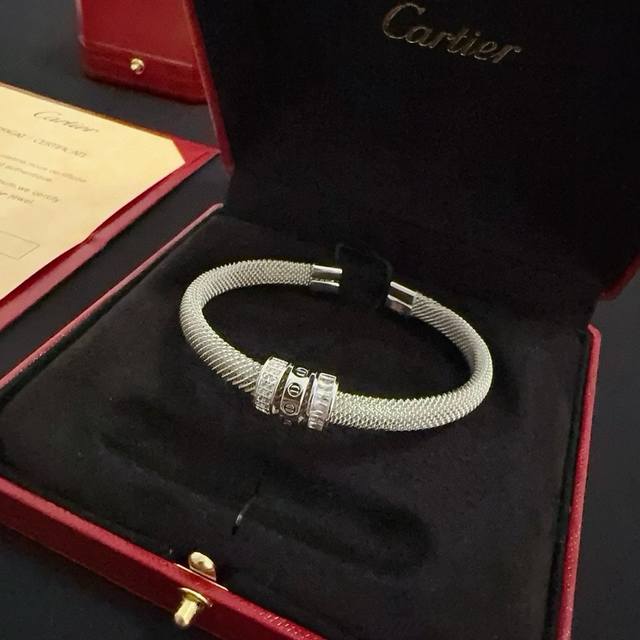 Silver Cartier Love diamond bracelet High-end custom version Diamond inlay craf