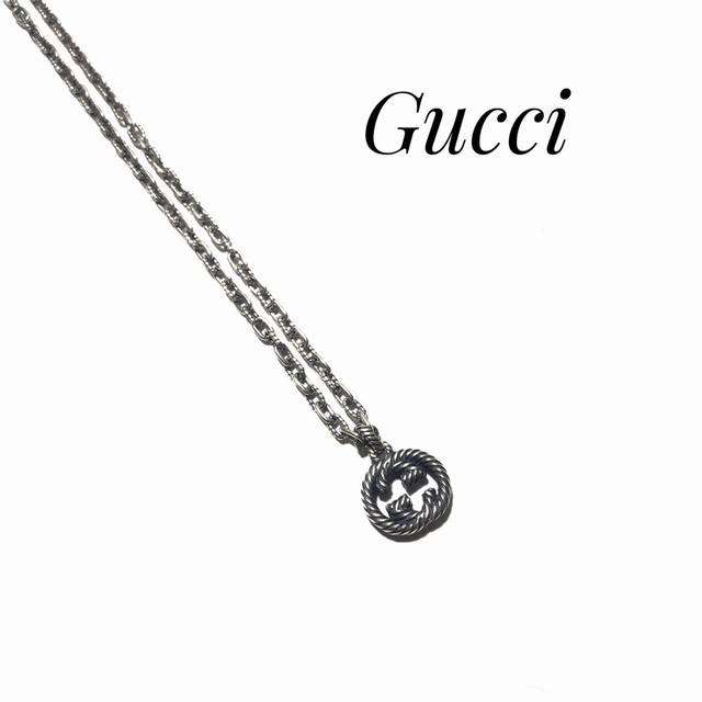 Gucci Interlocking series interlocking double G necklace The same authentic vers