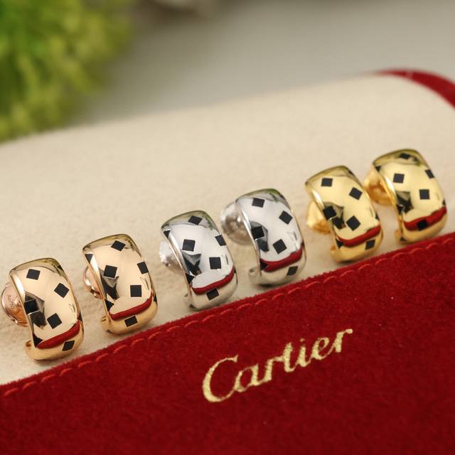 Non-diamond version Cartier leopard earrings Leopard print earrings Hot sale ver