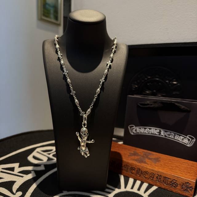 New counter quality Chrome Hearts Chrome Hearts cross flower ball necklace, sku