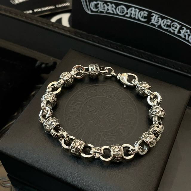 New counter quality Chrome Hearts classic retro distressed cross flower ball br