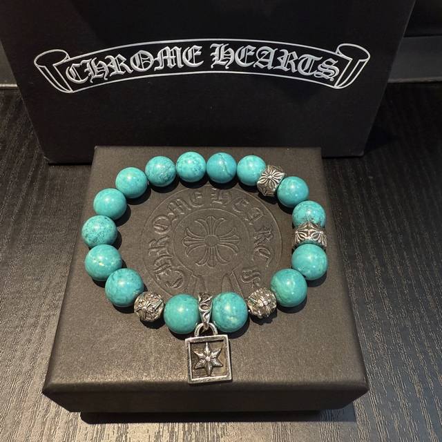 New counter quality Chrome Hearts classic retro multi-element turquoise bracele