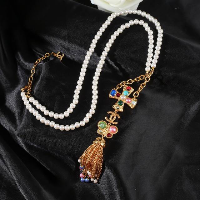 Chanel new necklace counter synchronous new double C necklace exquisitely craft