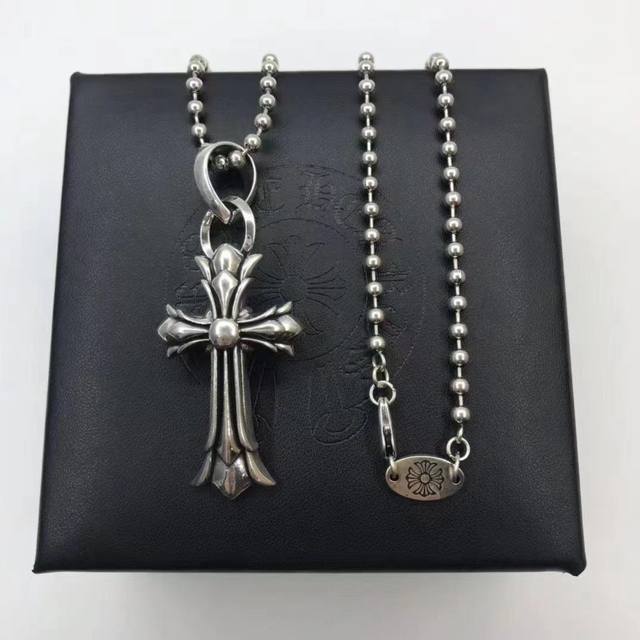 Croc Punk Personalized Double Cross Pendant European and American Retro Thai Si