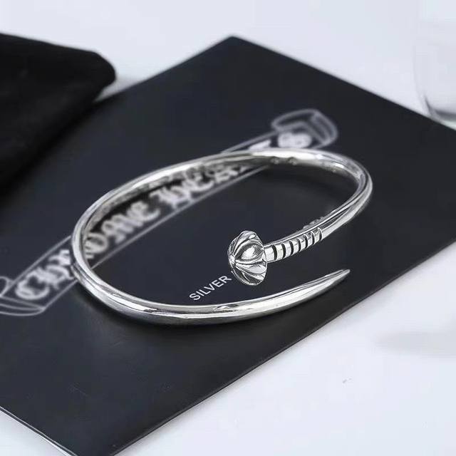 Ch Crotch convex nail bracelet retro open bracelet personality men's fashion wom
