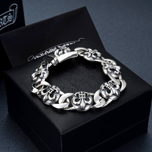 Chrome Hearts Chrome Hearts anchor bracelet, 20, 22 cm, weighing about 92 grams,
