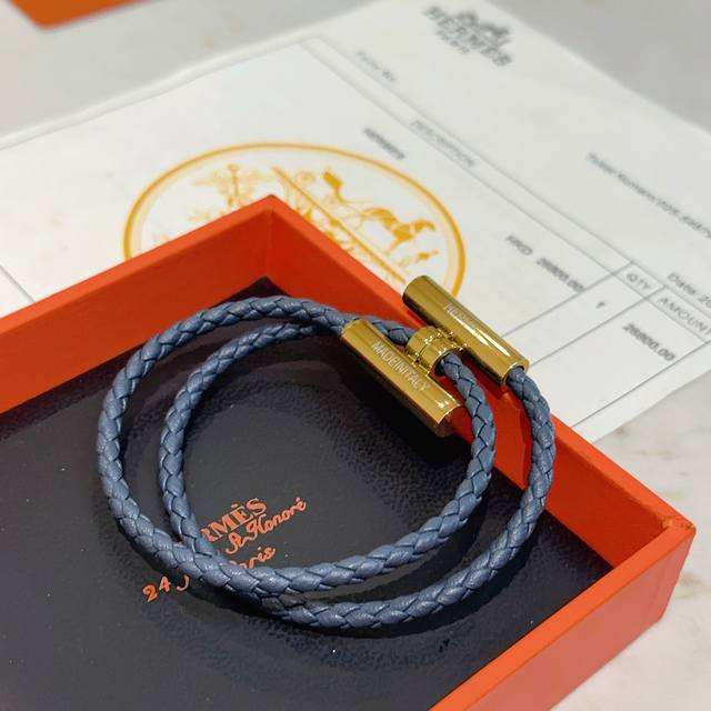 New Hermes bracelet braided bracelet thickened platinum version. High-end preci