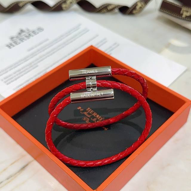 New Hermes bracelet braided bracelet thickened platinum version. High-end preci