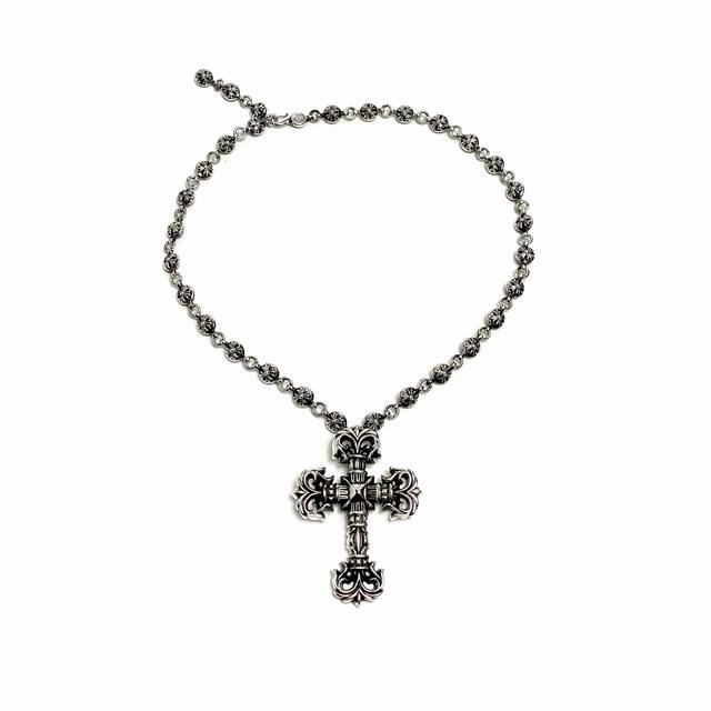 Chrome Hearts Large Flame Cross Ball Necklace DDD