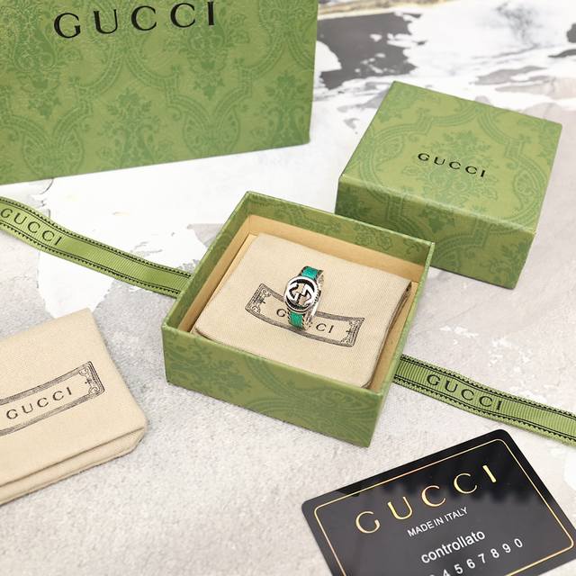 Gucci Gucci Double G Interlocking Narrow Ring Size: 10#12#14#16#18#20#22#24#DDD