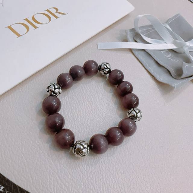 Special counter exquisite version Dior Dior multi-element agate Thai silver styl