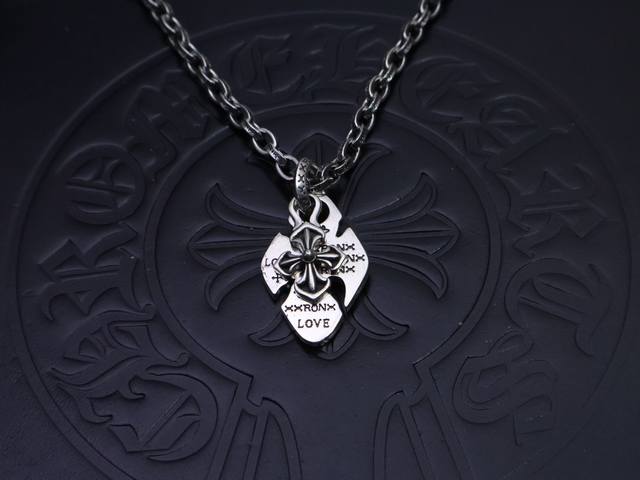 New arrival] Chrome Heart Letter Chain Dark [Letter Riot] Original etched lette