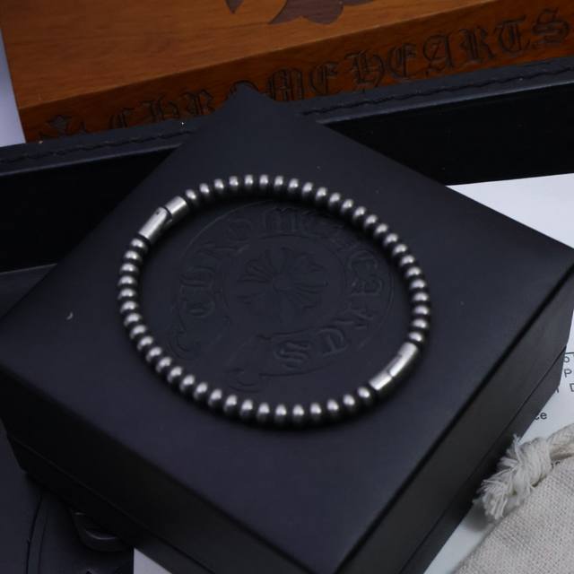 Dark Silver Fission] Chrome Heart Open Bracelet Doomsday Aesthetics Critical Hi