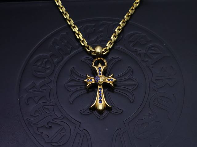New arrivals] Chrome Heart 22K necklace with golden heart vines and diamonds 1: