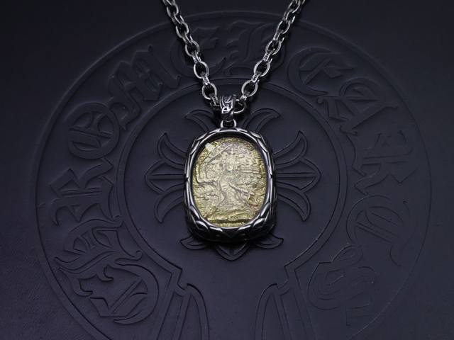 New arrival] Chrome Heart Letter Chain Dark [Letter Riot] Original etched lette