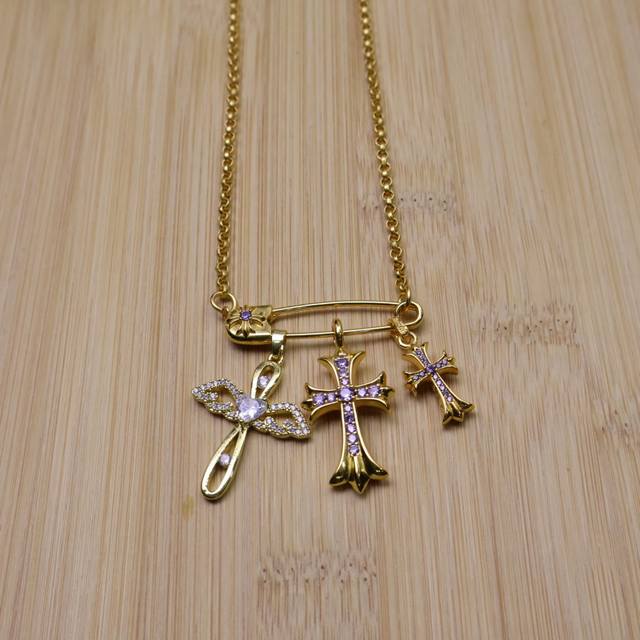 Seiko version] Chrome Hearts Chrome Hearts handmade chain necklace with cross an