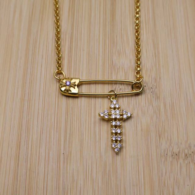 Seiko version] Chrome Hearts Chrome Hearts handmade chain necklace with cross an