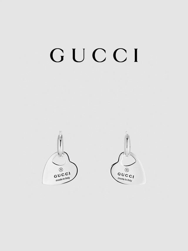 Tanabata gift] Gucci Trademark series pendant hoop earrings DDD