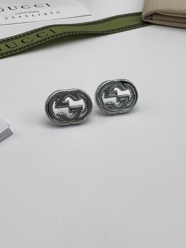 Gucci earrings in platinum, gold, rose gold, three colors DDD