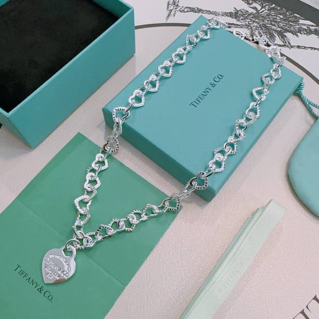 Luxury Tiffany necklace Tiffny&Co. counter exquisite silver version celebrity st