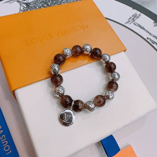 Special counter exquisite version Lv Louis Vuitton multi-element agate Thai silv