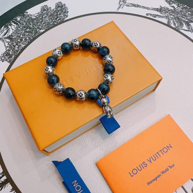 Special counter exquisite version Lv Louis Vuitton multi-element agate Thai silv