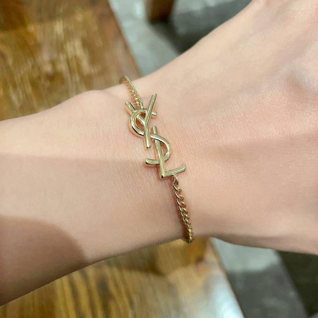 New Ysl Saint Laurent Bracelet Original Brass Material Yves Saint Laurent was f