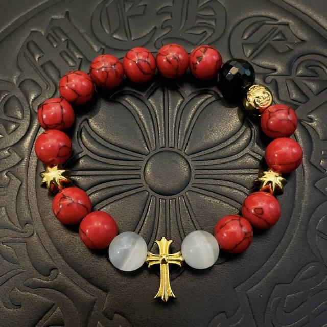 New counter quality Chrome Hearts classic retro multi-element turquoise bracele