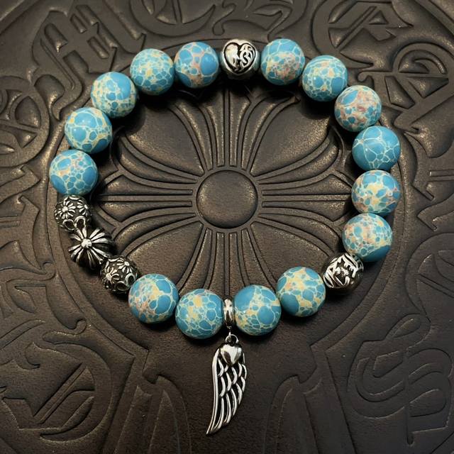 New counter quality Chrome Hearts classic retro multi-element bracelet, popular