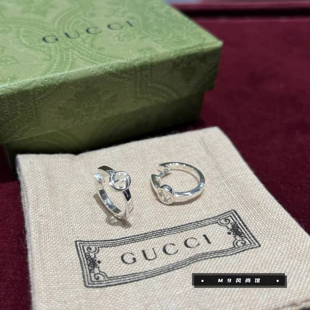 New Hong Kong counter authentic Gucci Gucci shiny double G earrings earrings tr