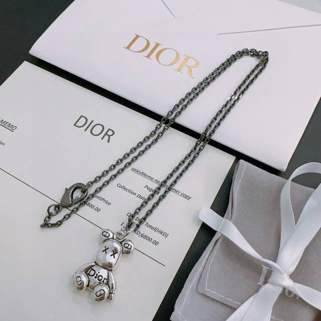 Dior new Dior necklace original goods counter new model open mold retro fashion