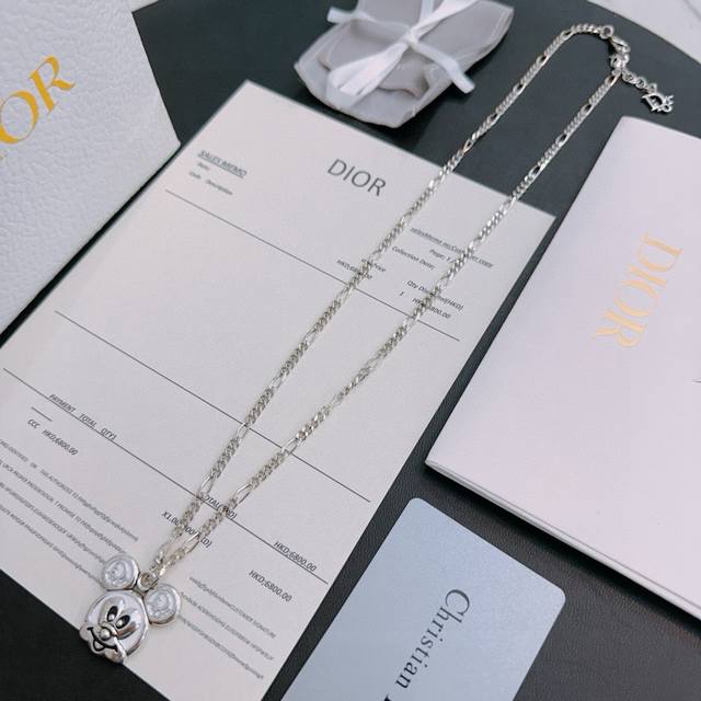 Dior new Dior necklace original goods counter new model open mold retro fashion